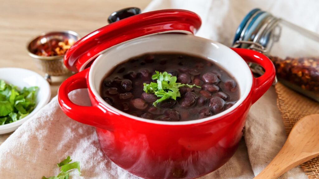 black bean cooking