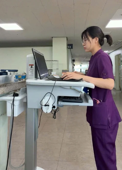 Hải Anh làm việc tại Bệnh viện Cheong-ah, thành phố Changwon, tỉnh Gyeongnam. Ảnh: Nhân vật cung cấp